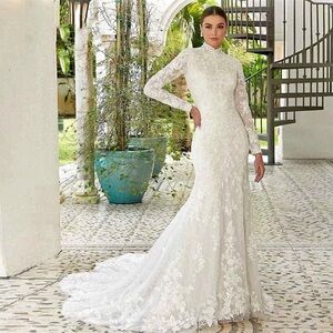 Elegant White Lace Women Dress